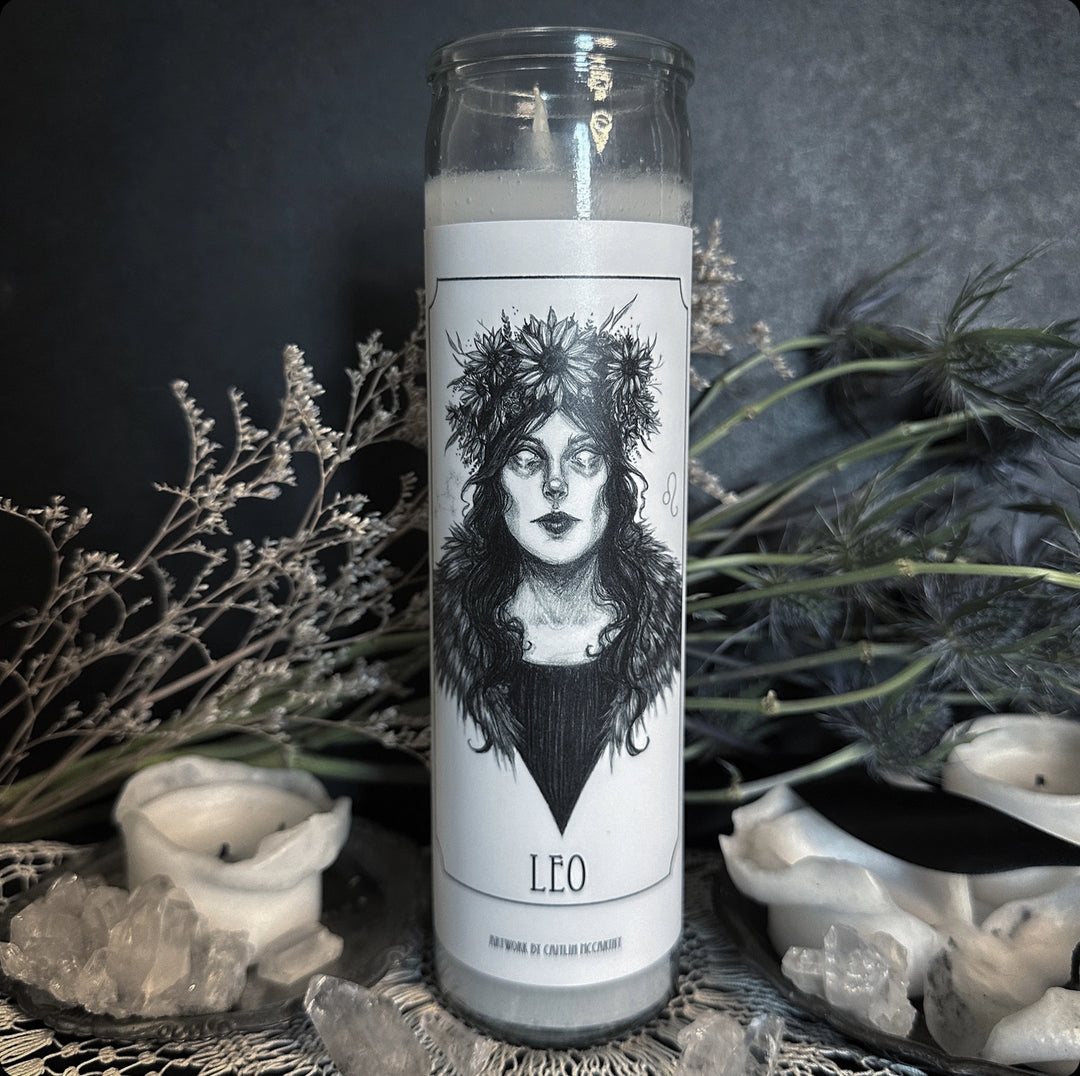 Leo Devotional Candle Sticker