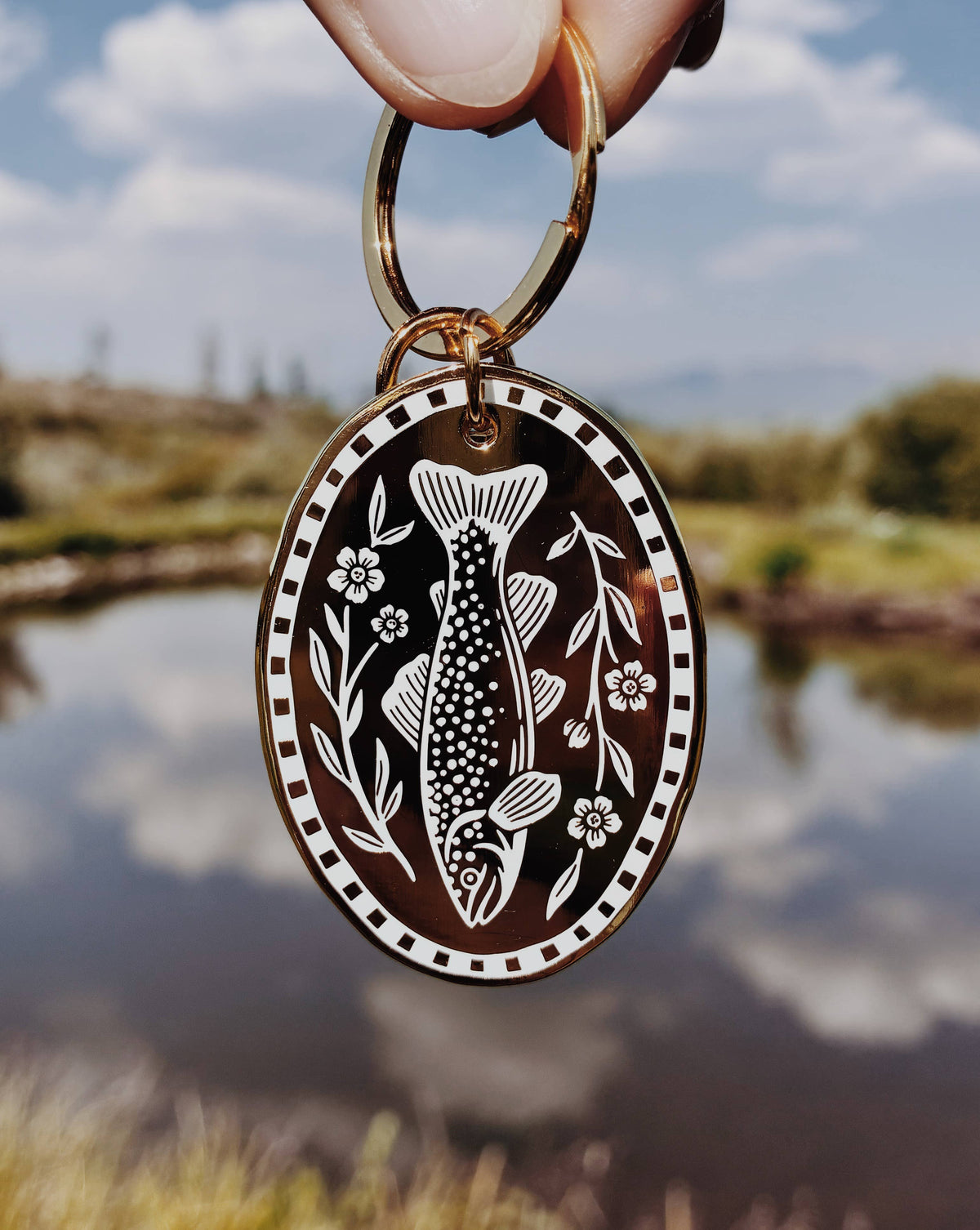 Folk Trout Keychain