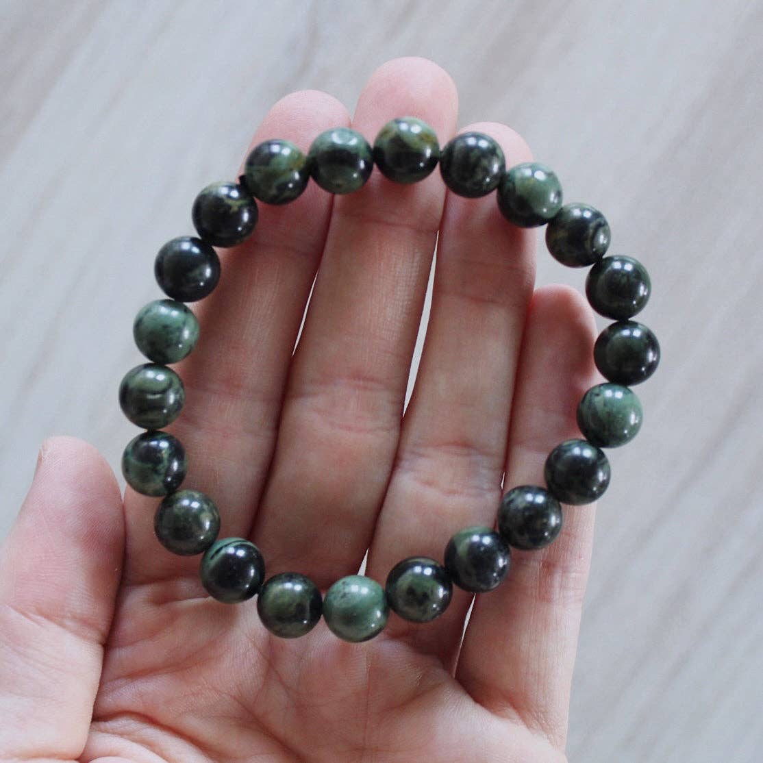 Kambaba Jasper - Crystal Bracelet