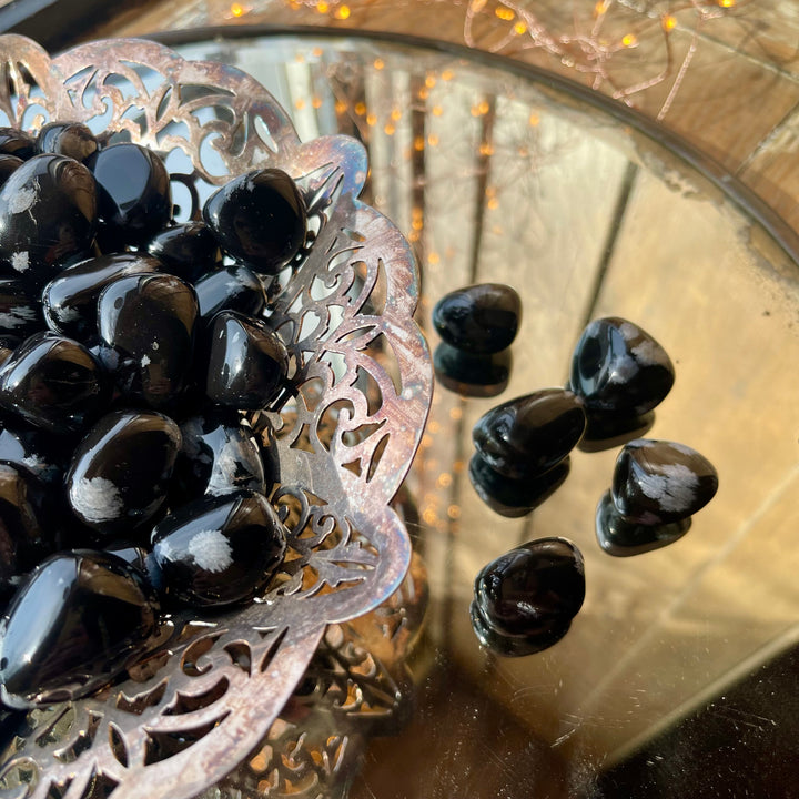 Snowflake Obsidian - Set of 3 Tumbles