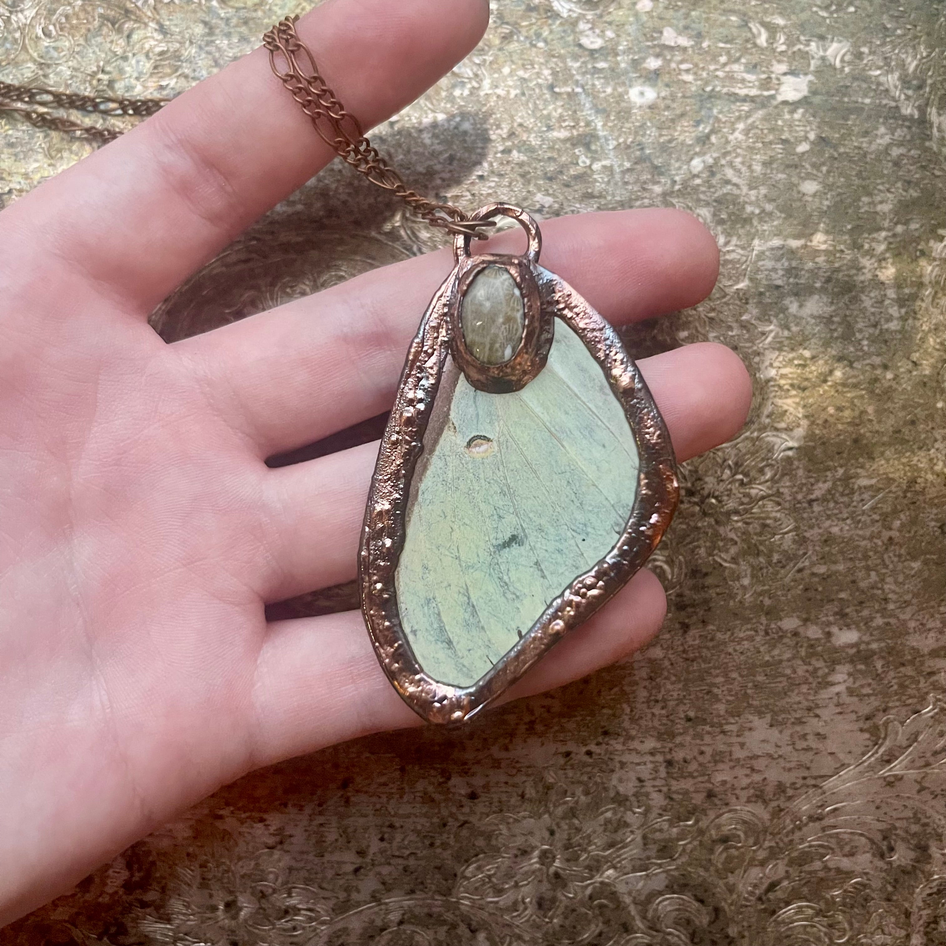 Butterfly Wing and Crystal Necklaces - New Ocean Variants