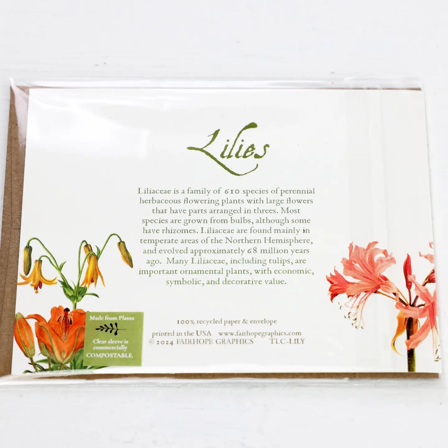 Lilies History Card