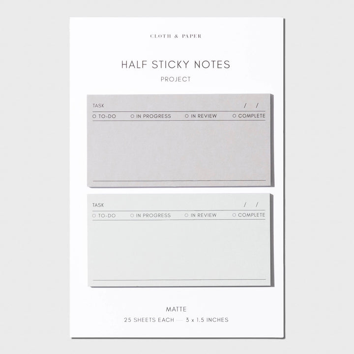 Half Sticky Notes - Project