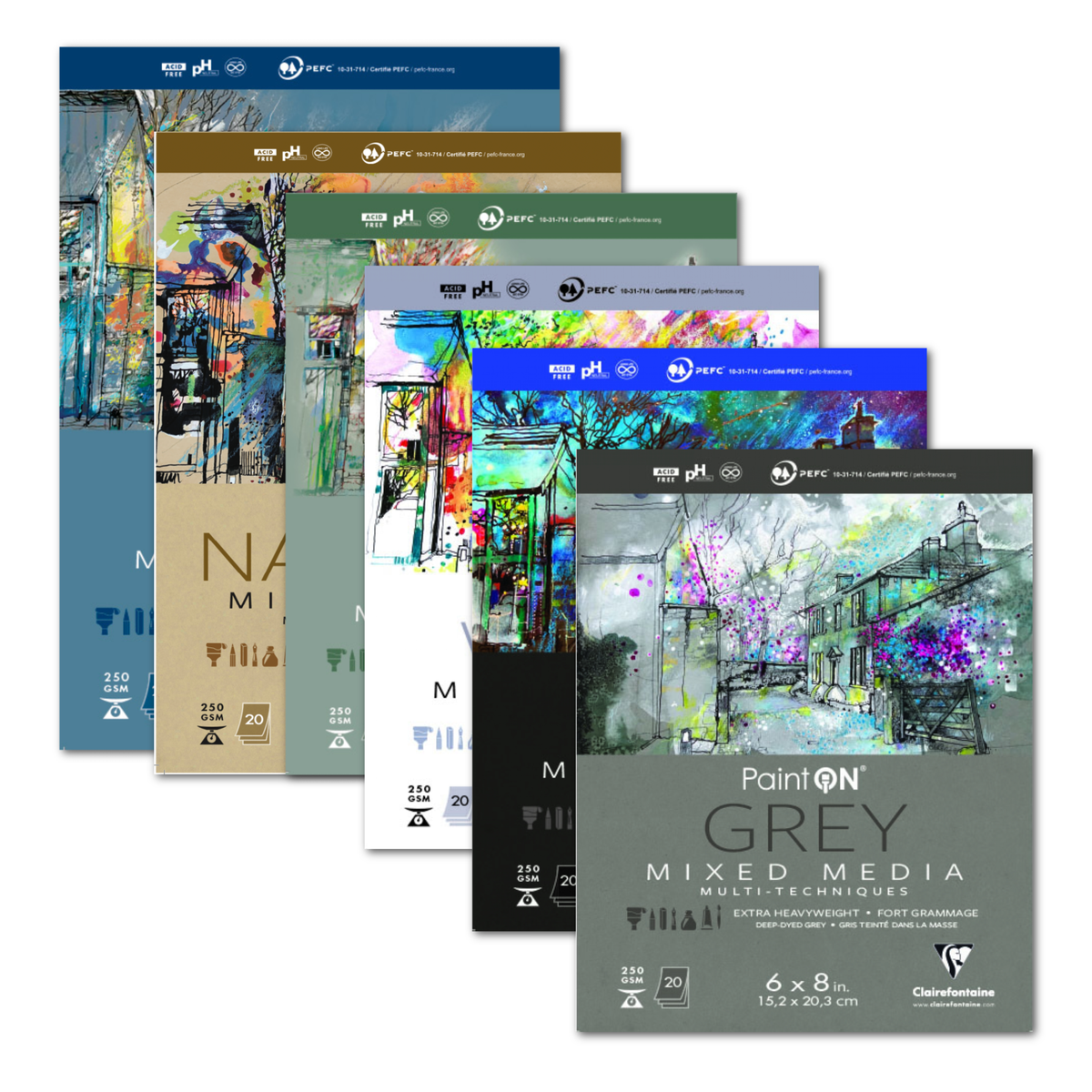 Mixed Media Pads - 6 Colors