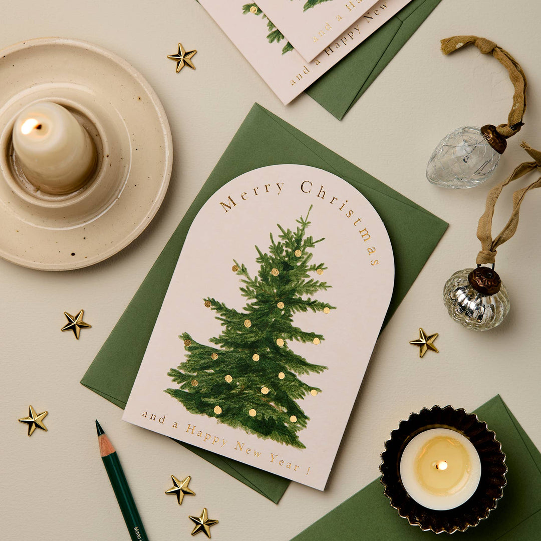 Christmas Tree Arched Card