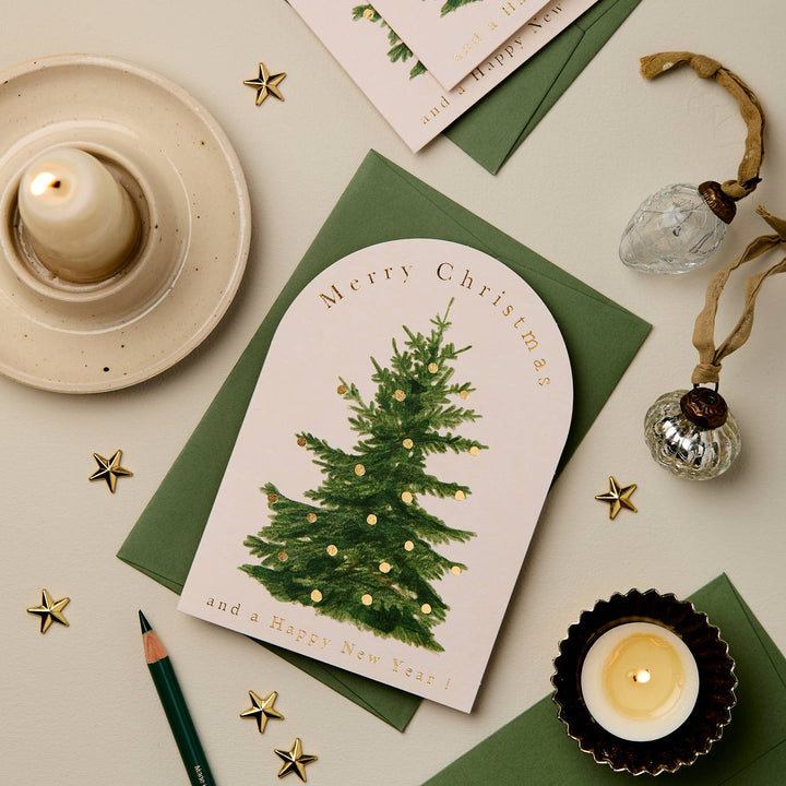 Christmas Tree Arched Card