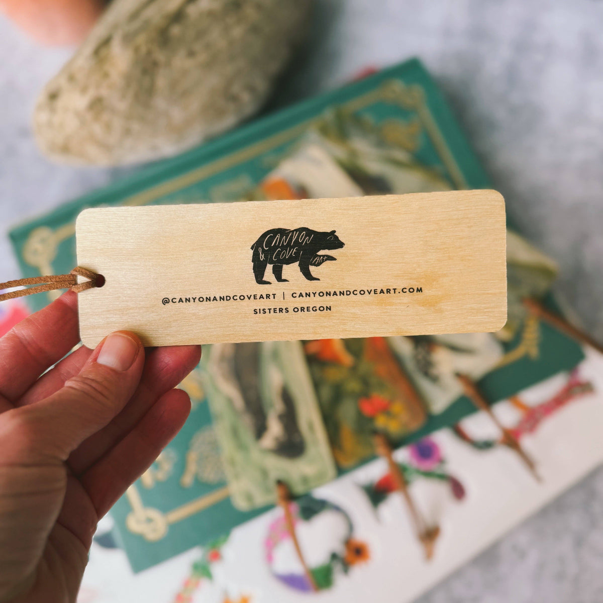 Curious Fox Wooden Bookmark