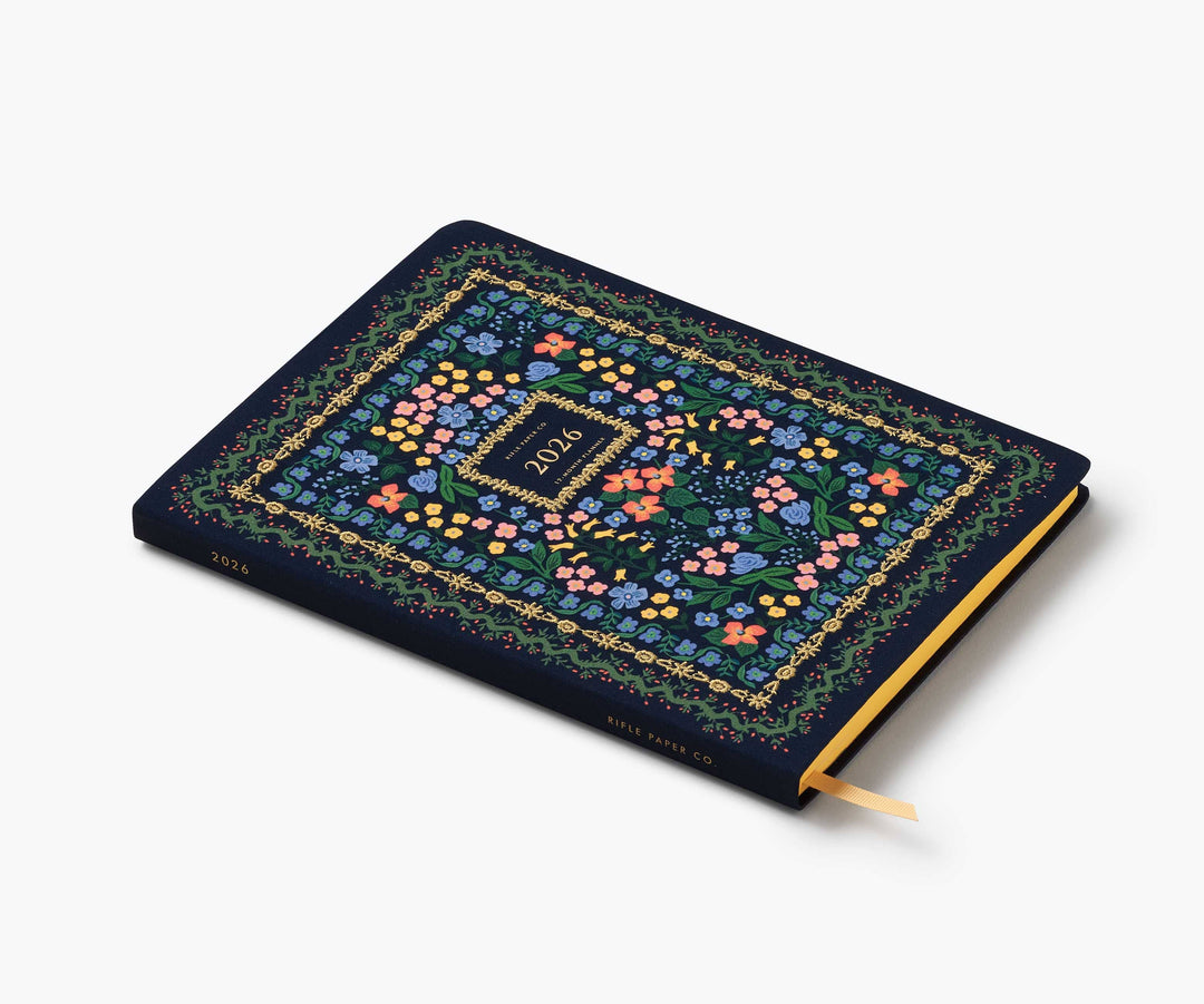 2026 Wildwood 12-Month Embroidered Book-Bound Planner