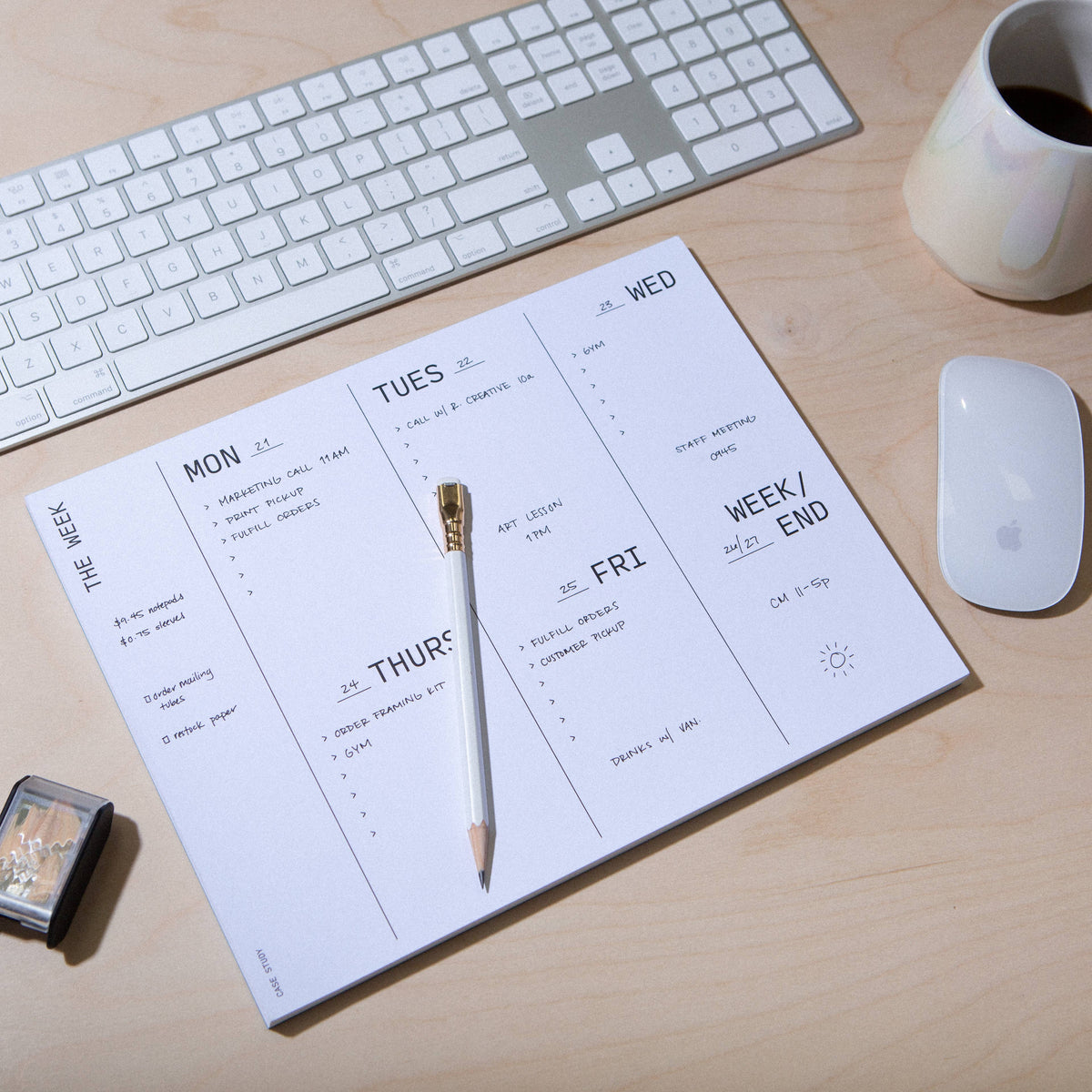 Utilitarian Weekly Desk Planner – Of Aspen Curated Gifts