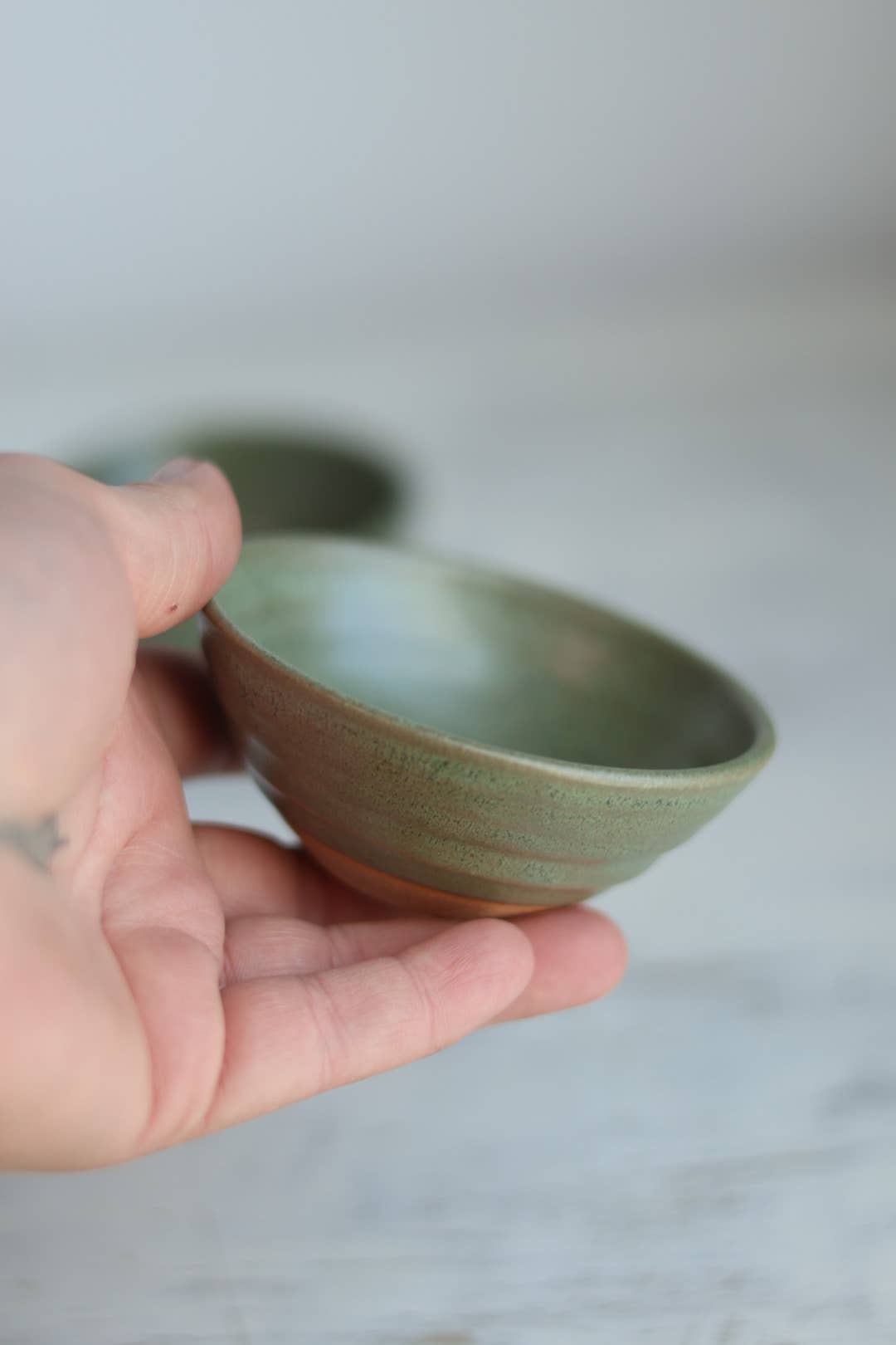 Handmade Ceramic Little Bowl - Sage Green