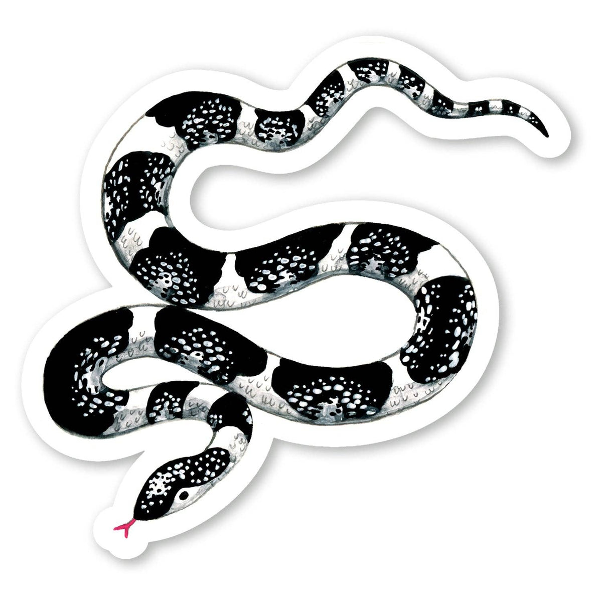 Black & White Snake Sticker