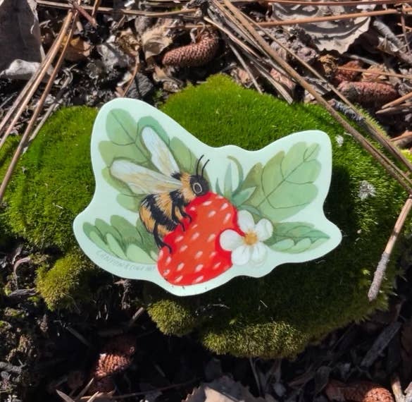 Strawberry Bumblebee Sticker