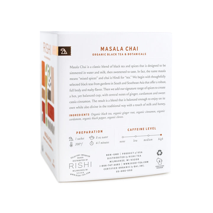Masala Chai Organic Tea Box - 15 Pack