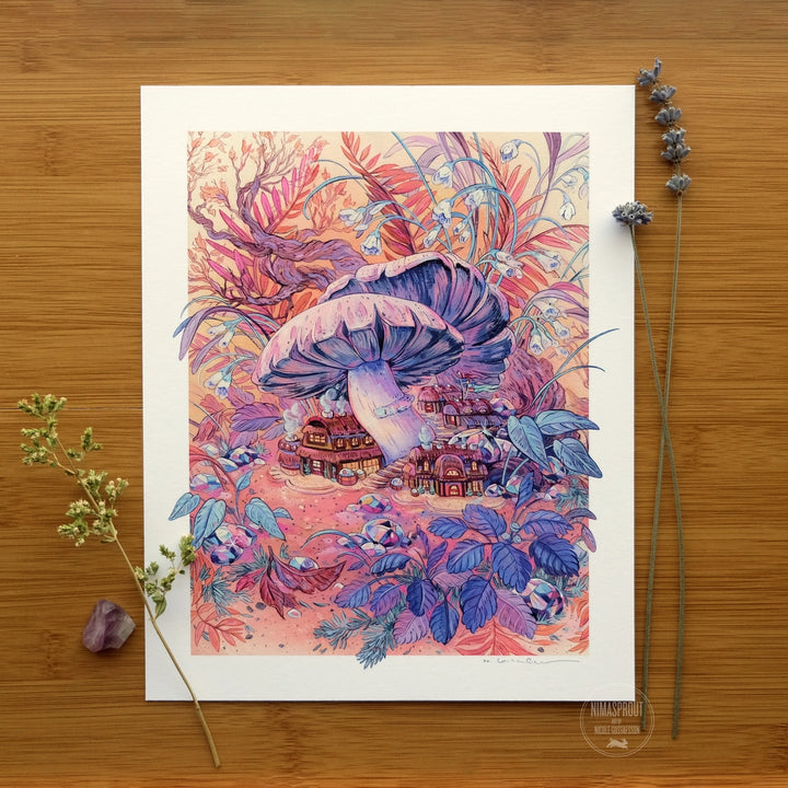 Mushroom Grove Art Print