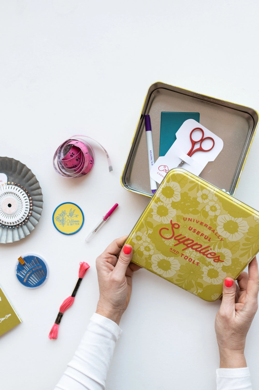Embroidery Starter Kit with Sewing Tin