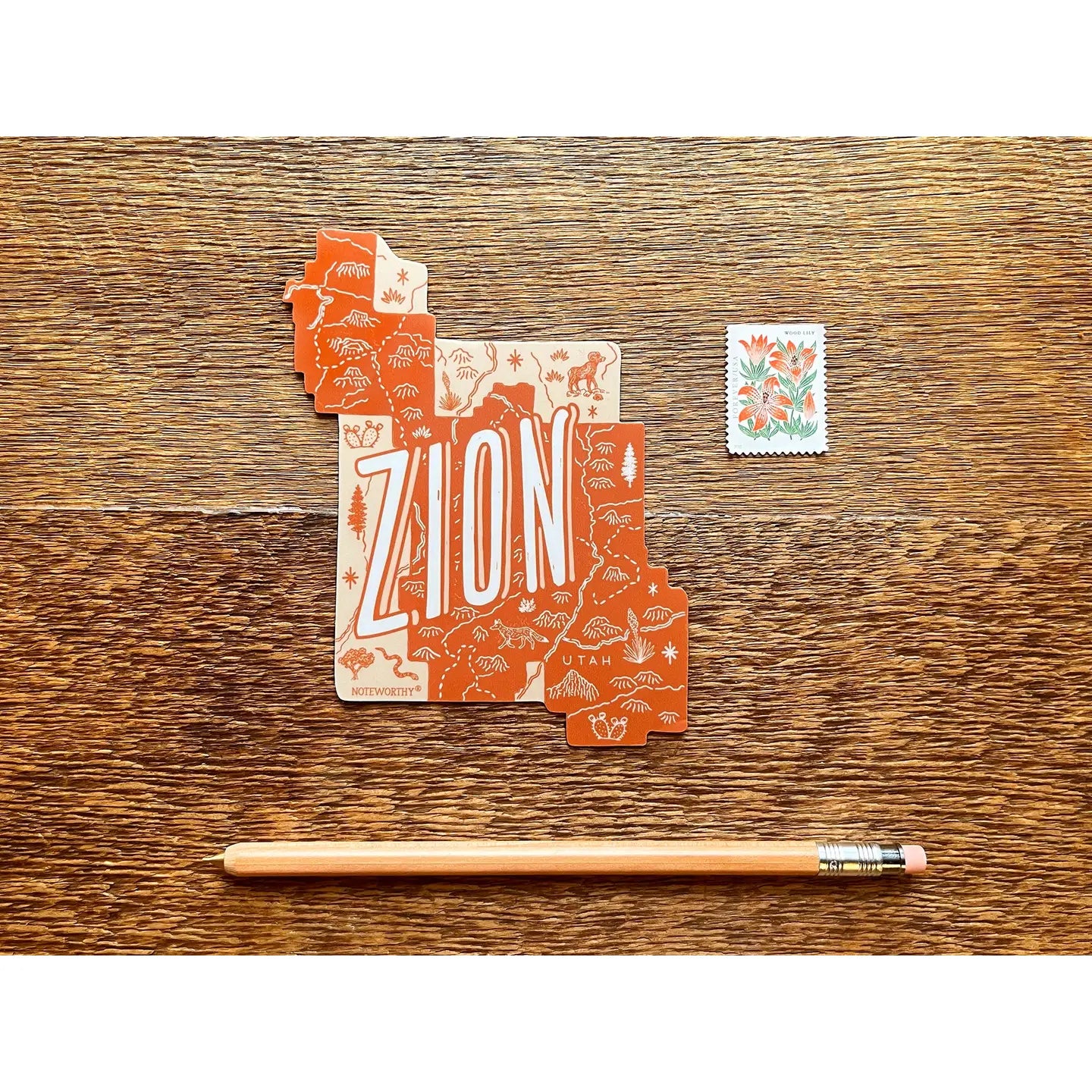 National Parks Die Cut Map Stickers - 10 Parks