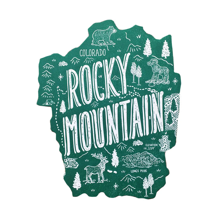 National Parks Die Cut Map Postcards - 11 Parks