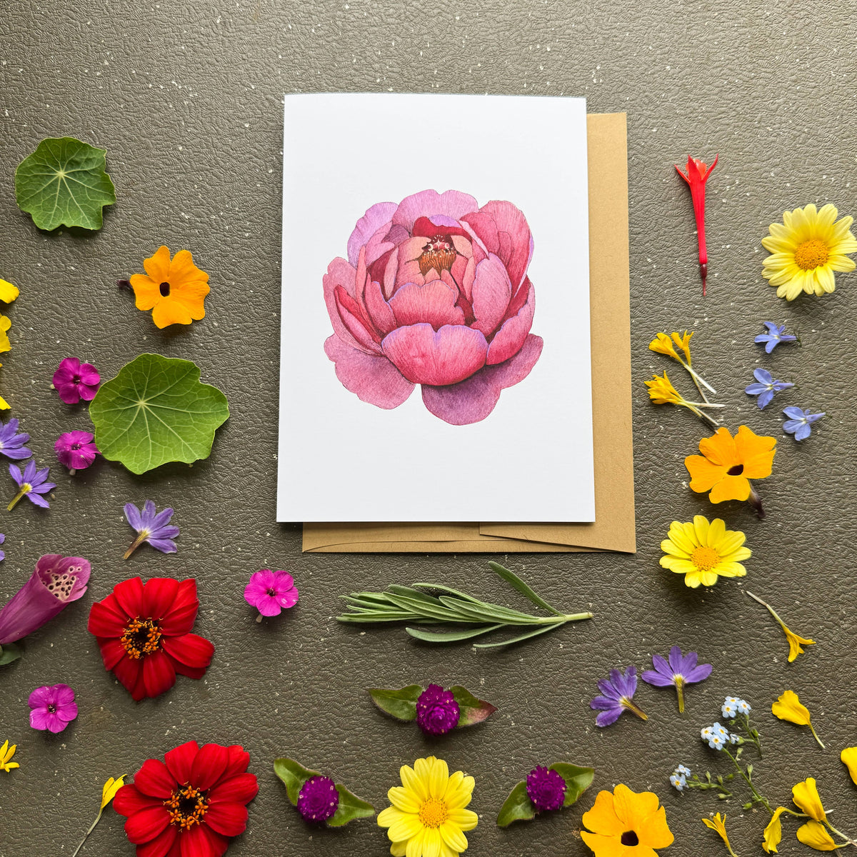 Peony Card