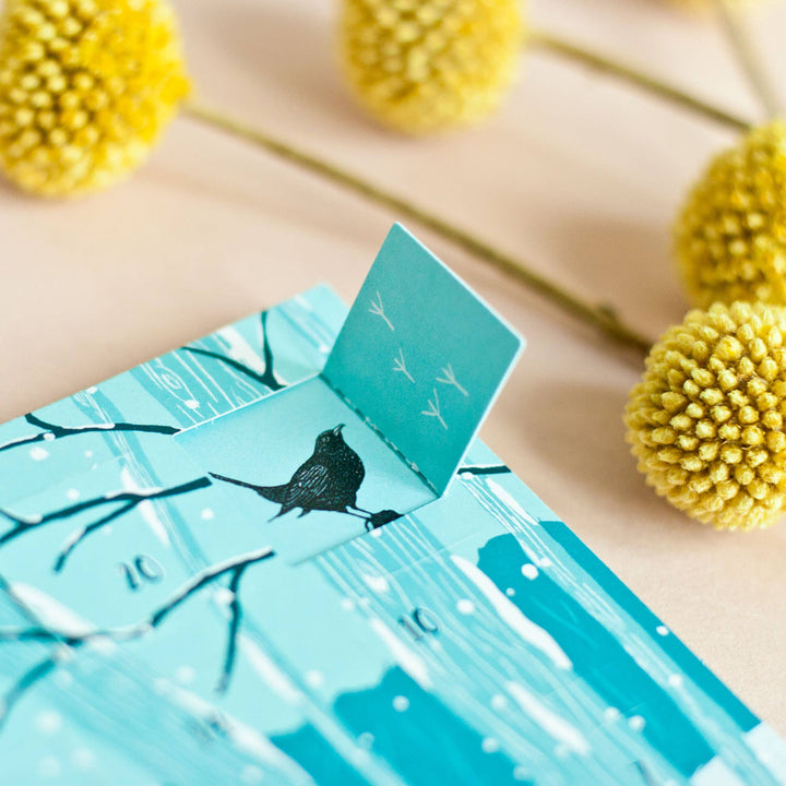 Advent Calendar Postcard - Blue Forest Animals