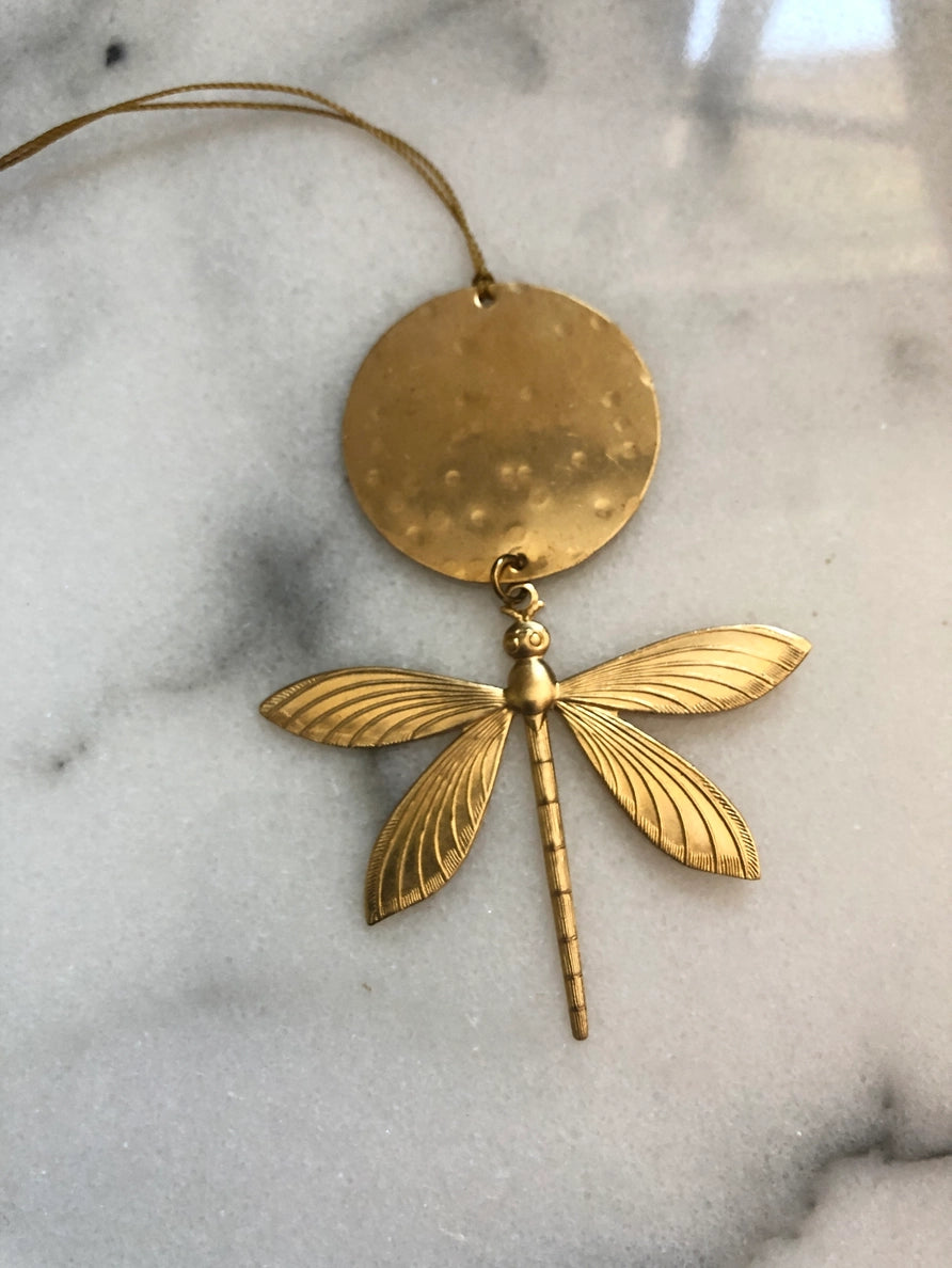 Winds Of Change Dragonfly Brass Ornament