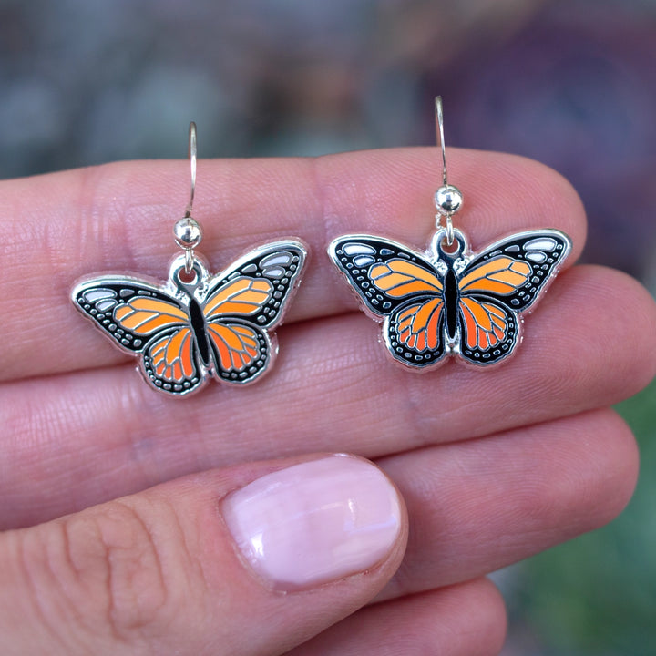 Monarch Butterfly Dangle Earrings
