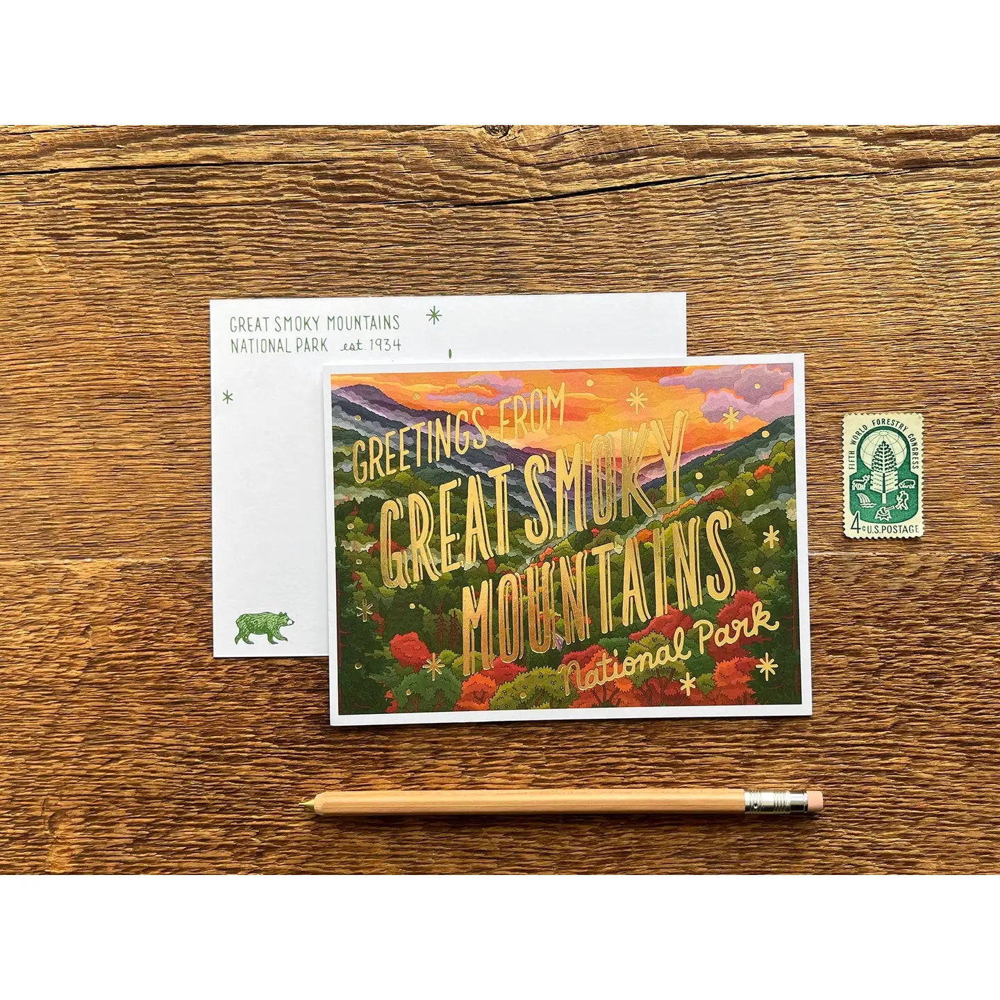 National Parks Foiled Postcards - 15 Parks