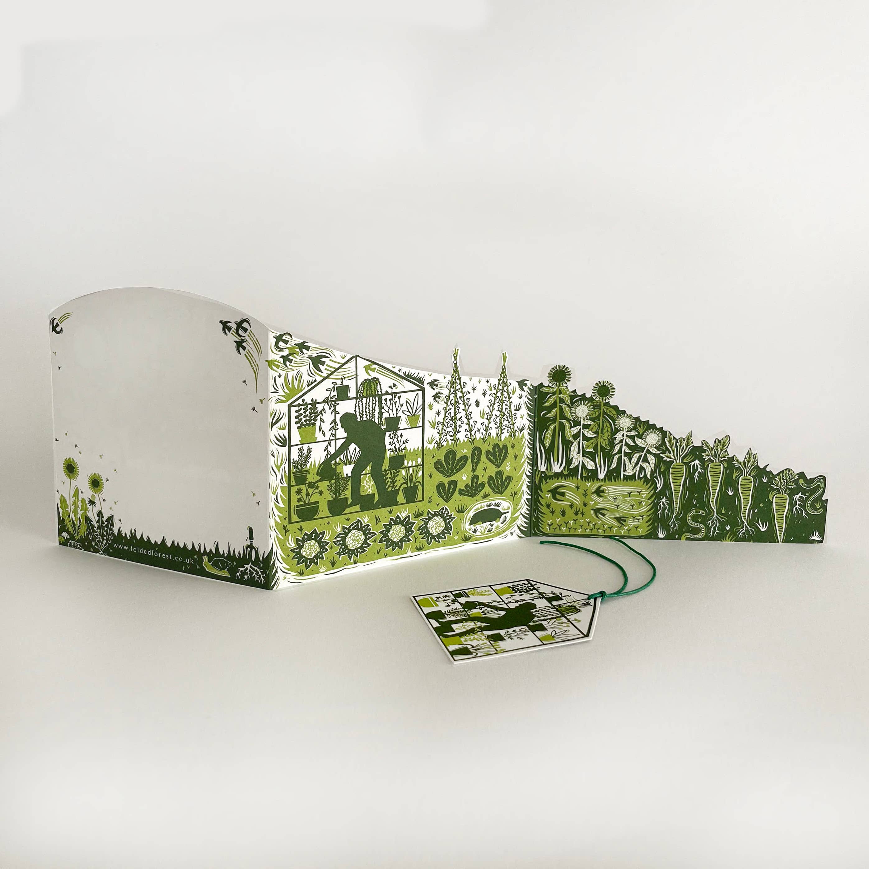 Allotment Greenhouse Concertina Card + Decoration