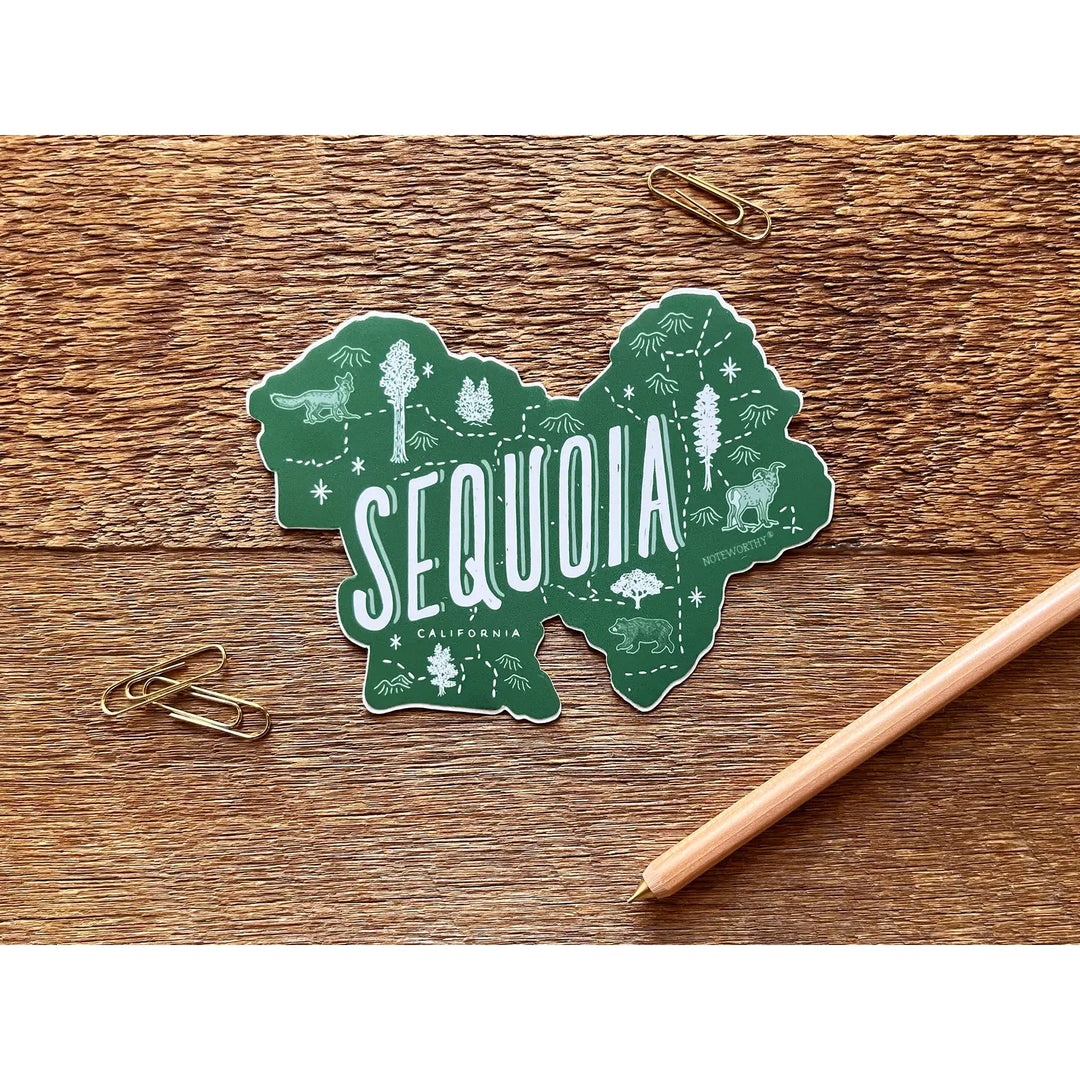 National Parks Die Cut Map Stickers - 10 Parks