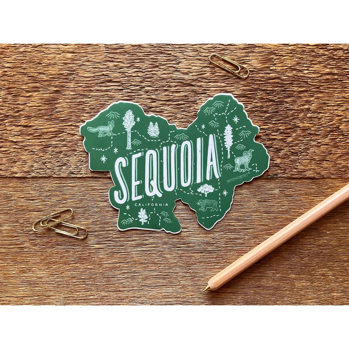 National Parks Die Cut Map Stickers - 10 Parks