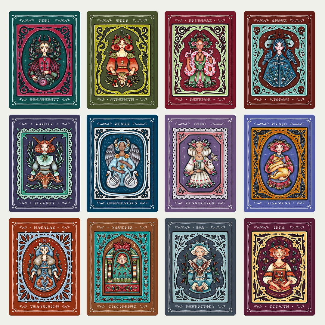 Weird Weavings: Threads Of Feminine Wisdom Rune Oracle Deck