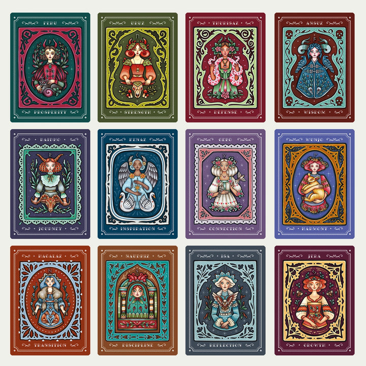 Weird Weavings: Threads Of Feminine Wisdom Rune Oracle Deck
