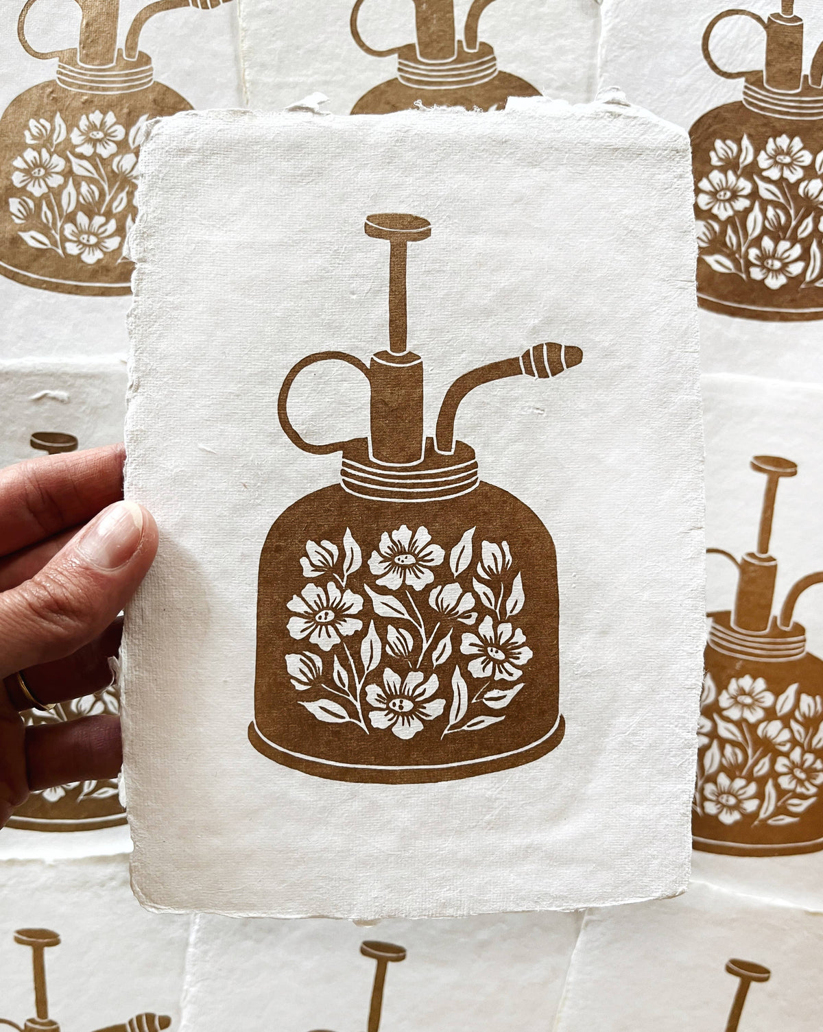 Plant Mister Block Print - 5" x 7"