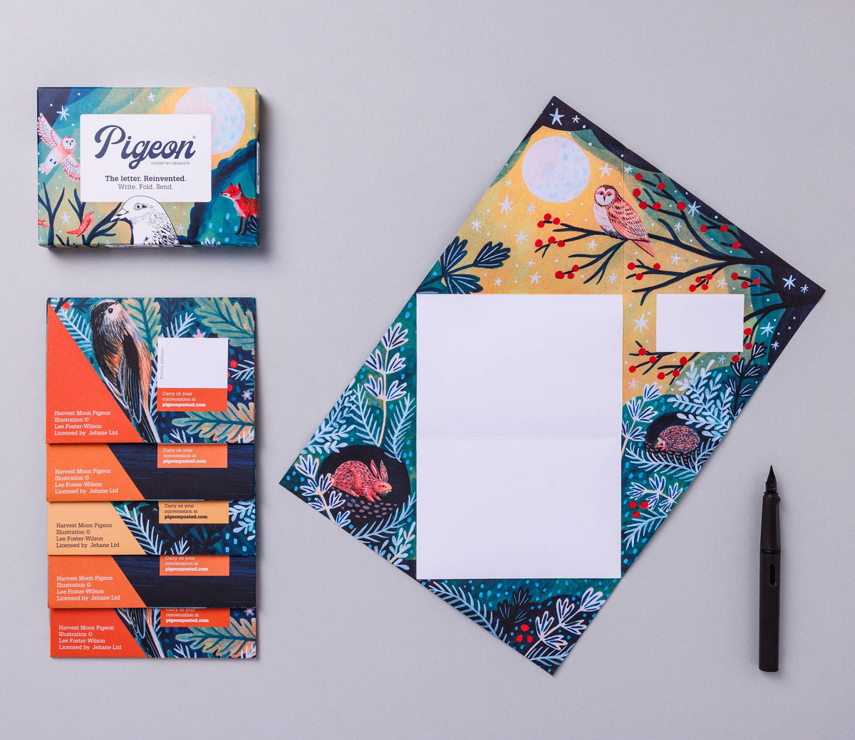 Harvest Moon - Folding Letter Set of 6