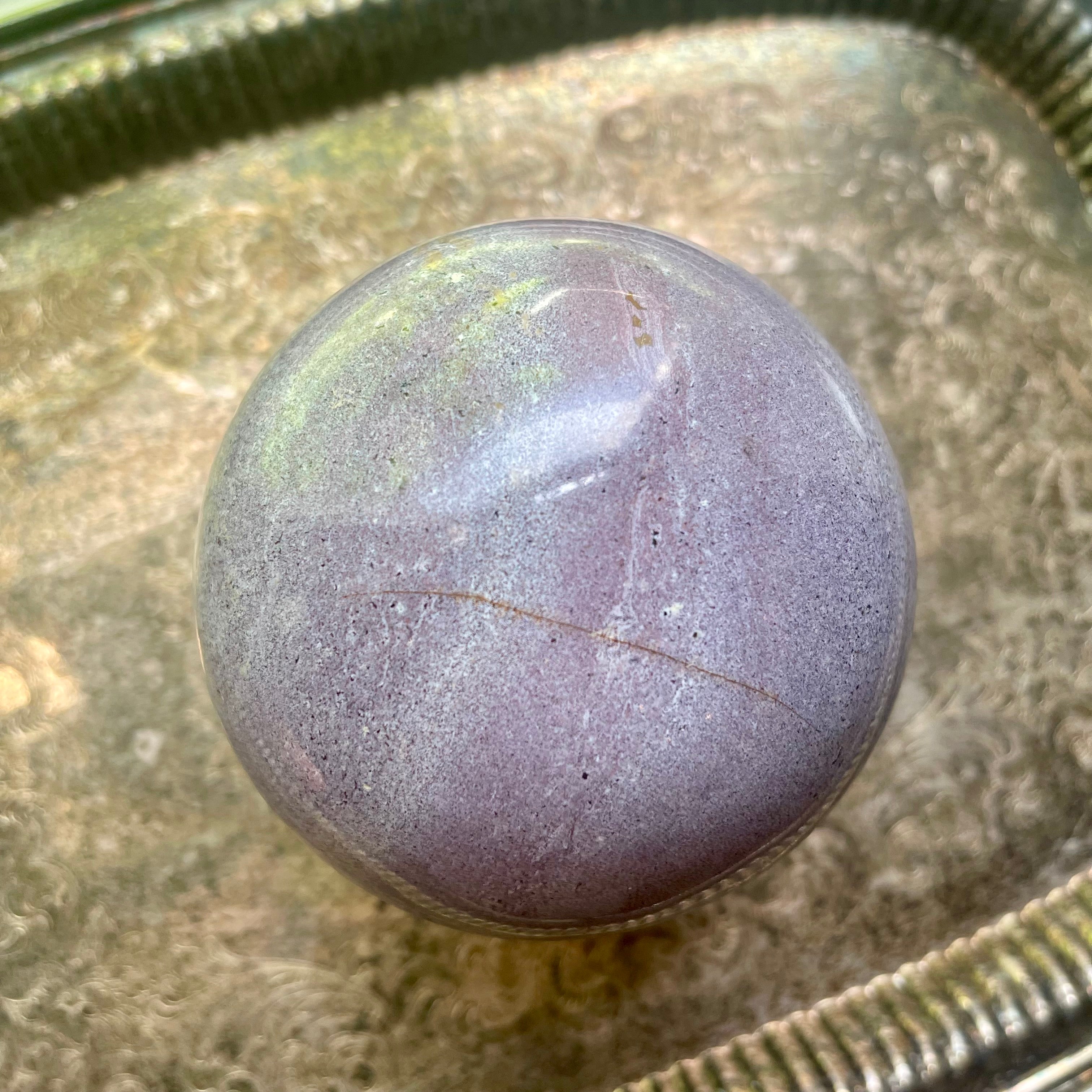 Jumbo Ocean Jasper Crystal Sphere - Mystic Mulberry Jam