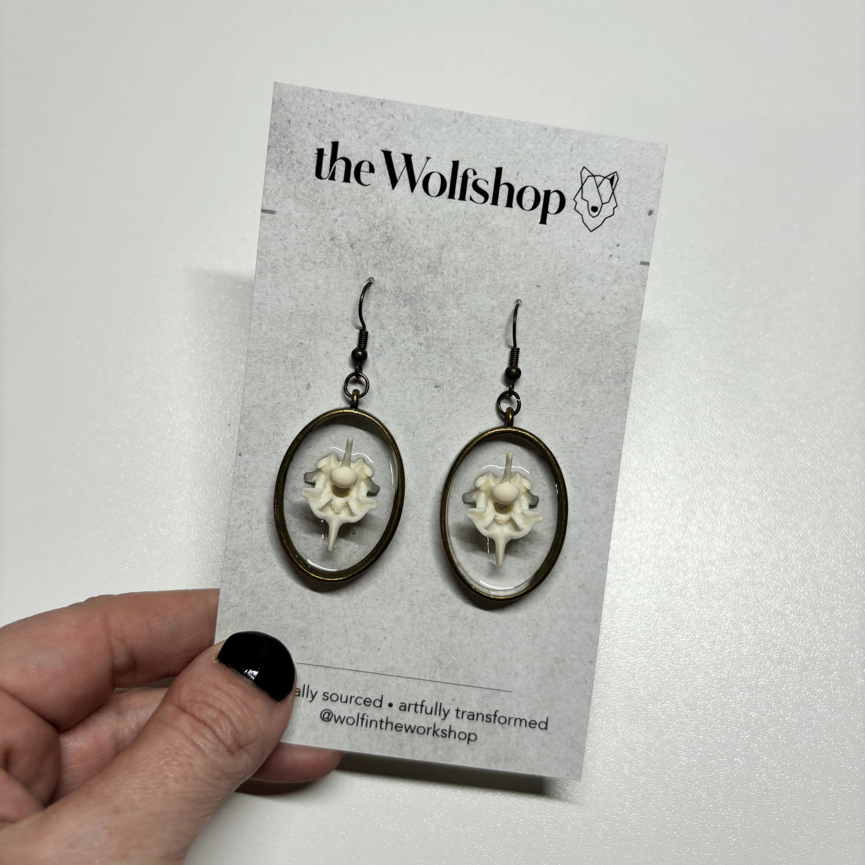 Ball Python Vertebrae Earrings