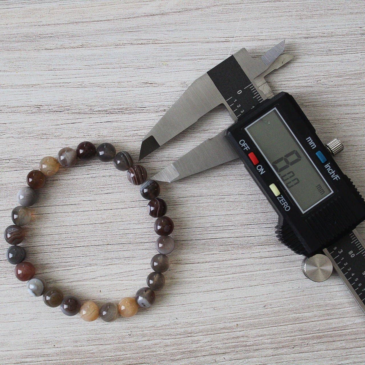 Botswana Agate - Crystal Bracelet
