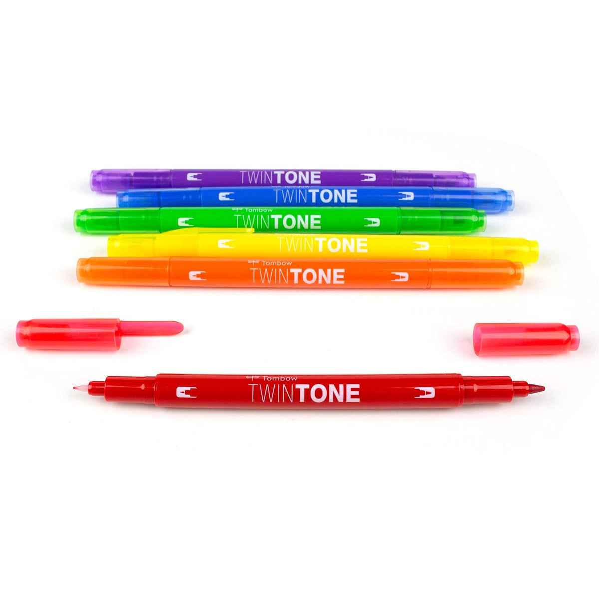 Tombow TwinTone Pen Set - Rainbow 6 Pack