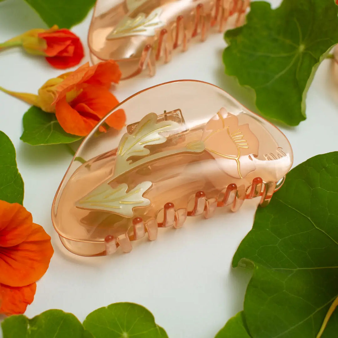 California Poppy Hair Claw Clip