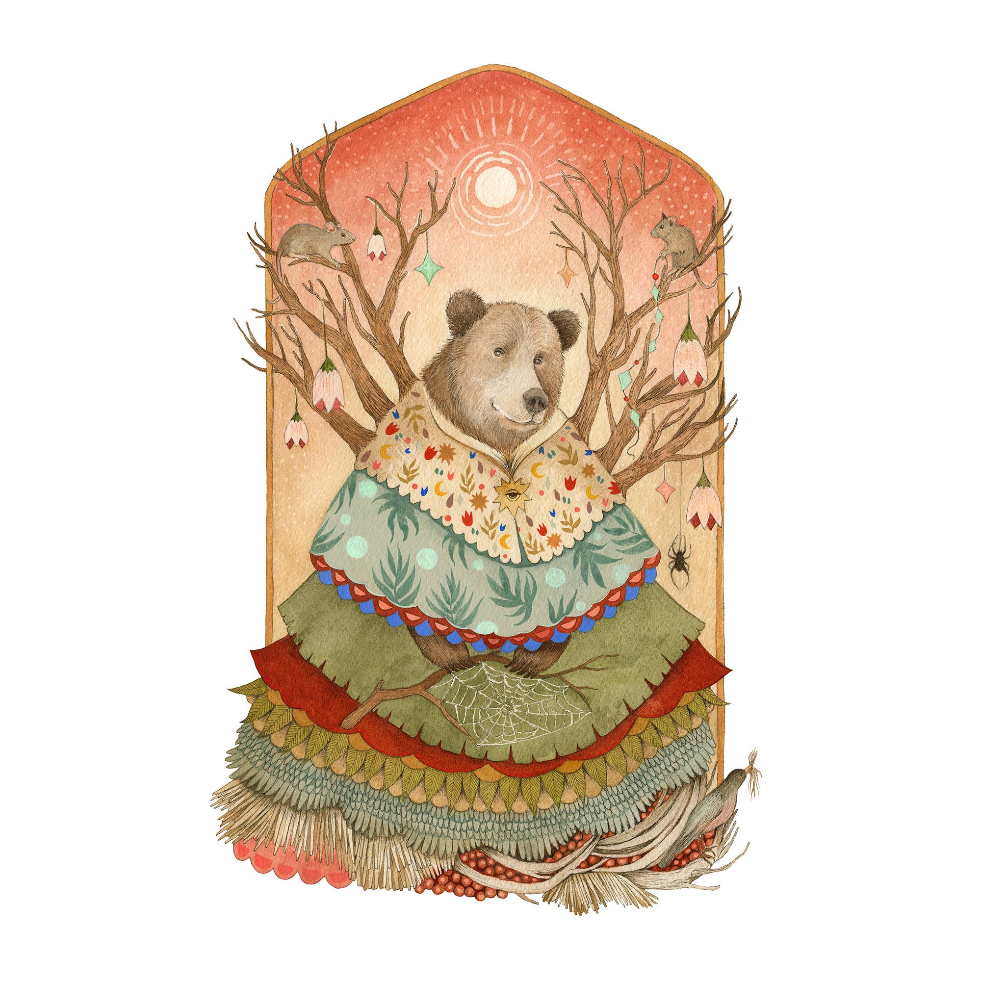 Woodland Witch of Webs Bear Print - 8" x 10"