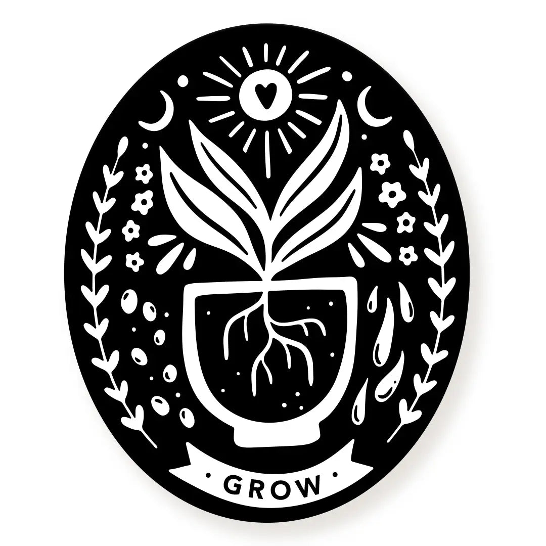 Green Thumb Club Sticker - Black