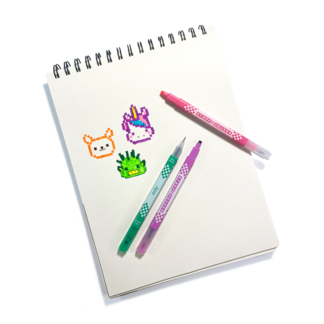 Square Stamp Double-Ended Markers - Set of 12