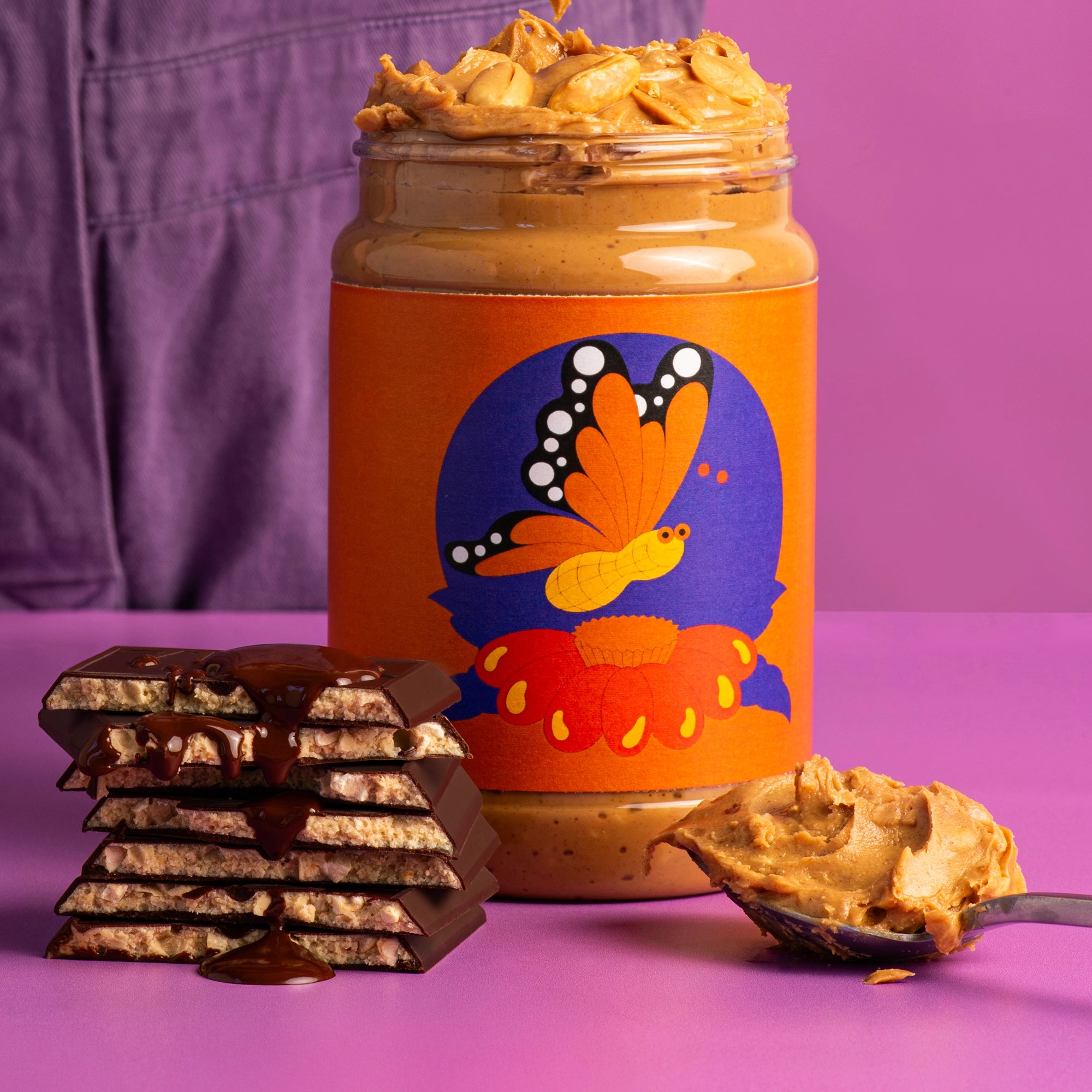 Peanut Butter-Fly Chocolate Bar