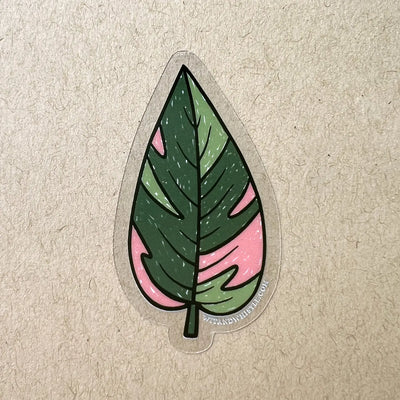 Pink Princess Philodendron Leaf Sticker