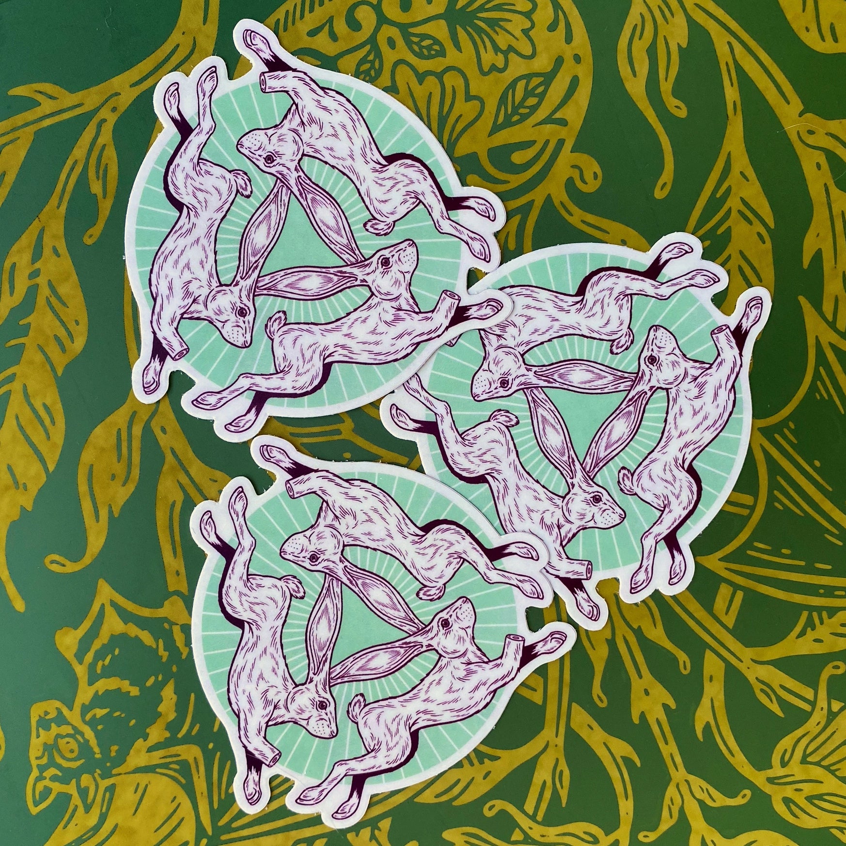 Three Hares Sticker