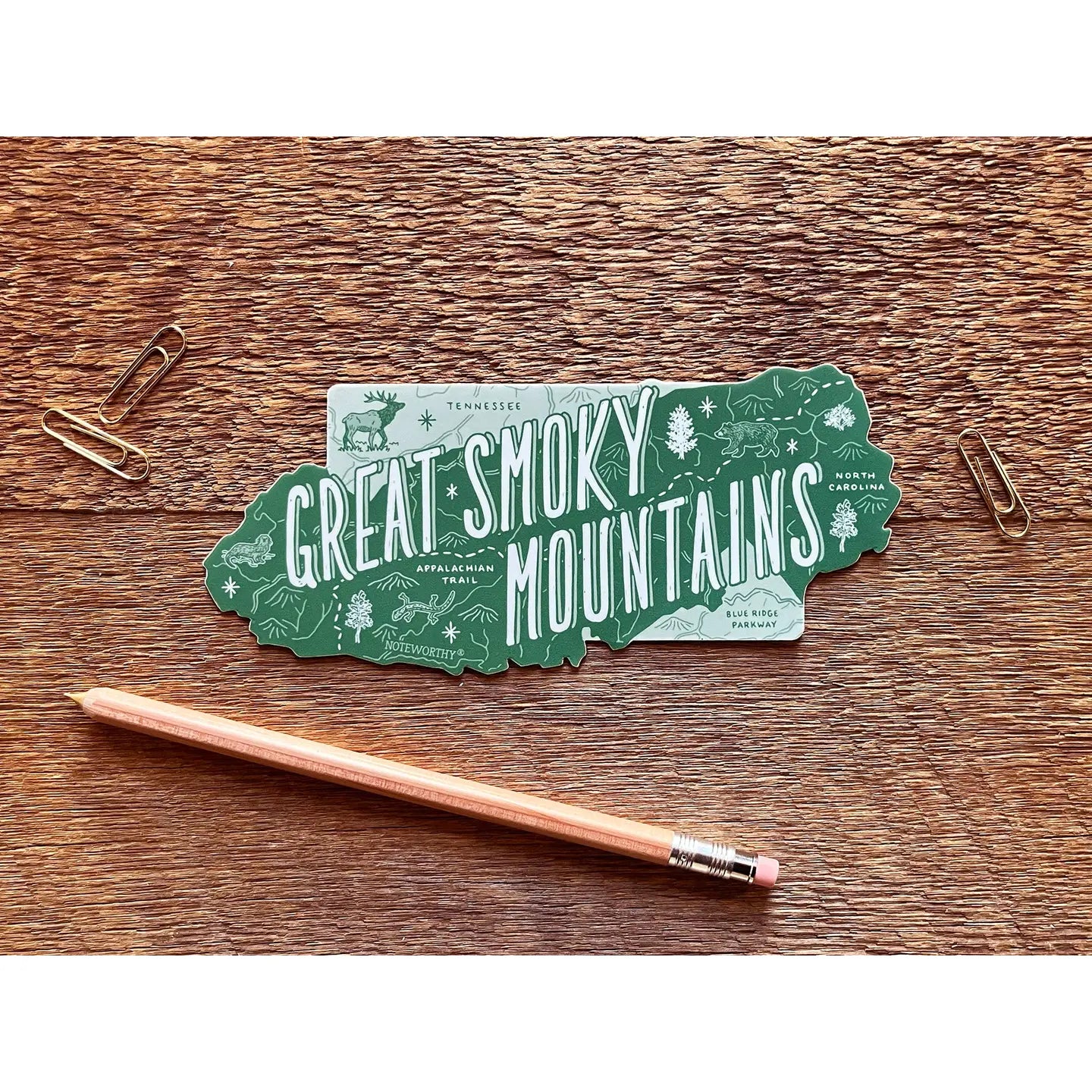 National Parks Die Cut Map Stickers - 10 Parks