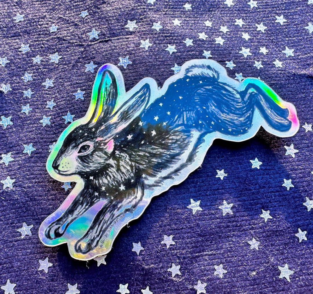Holographic Hare Sticker