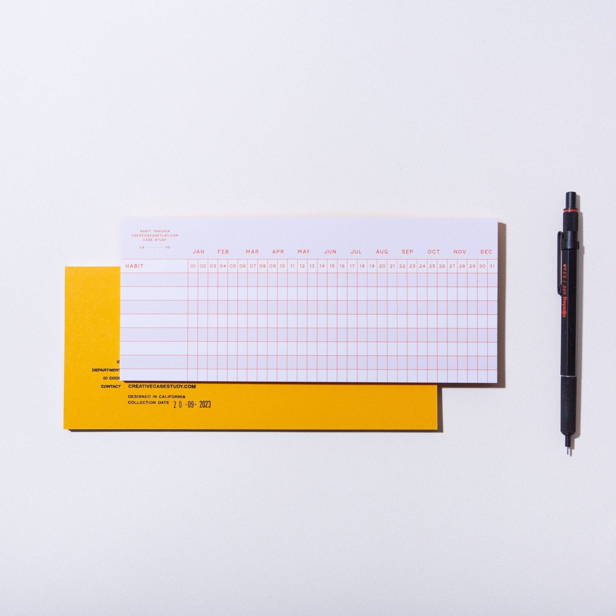 Utilitarian Habit Tracker Notepad