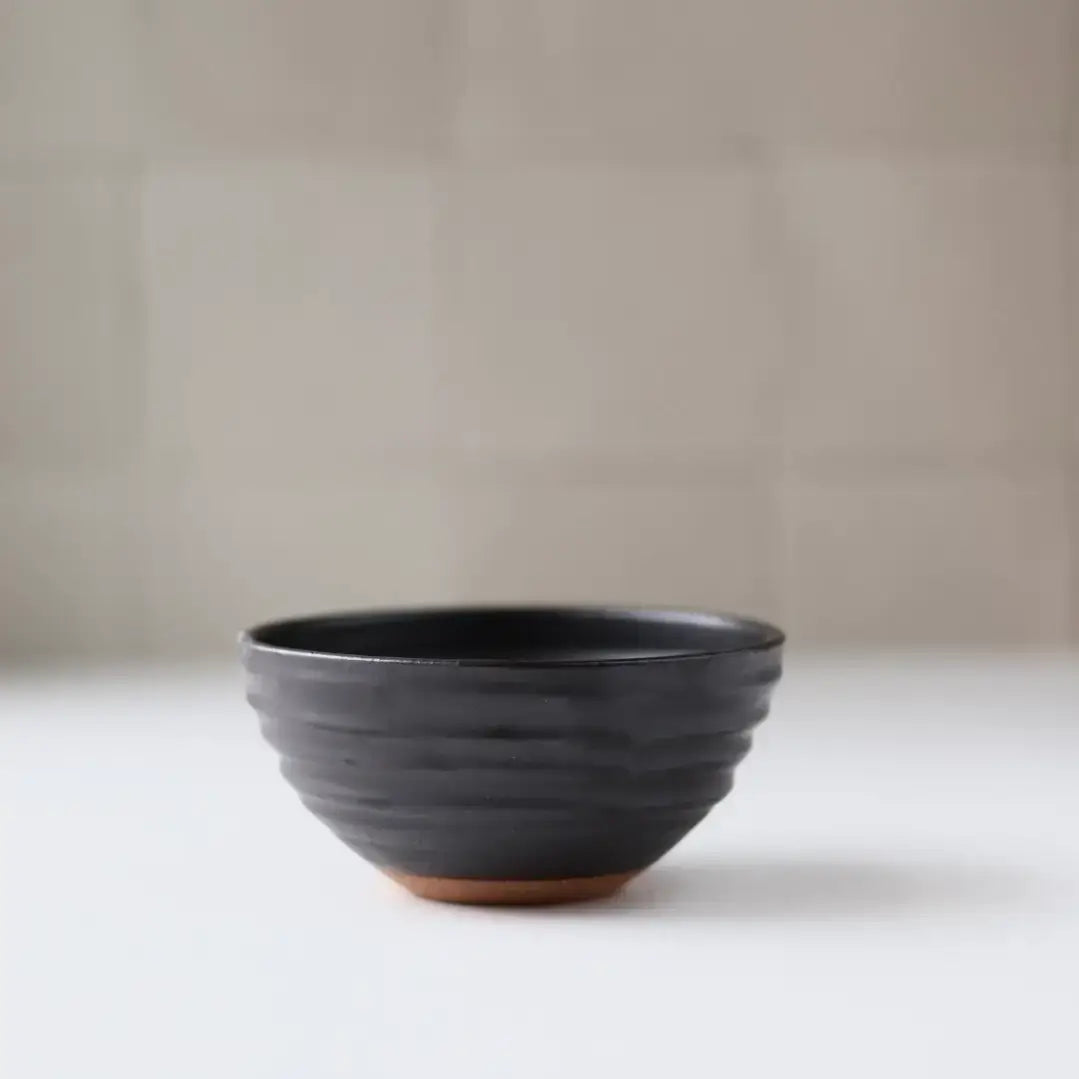 Handmade Ceramic Soup + Ice Cream Bowl - Matte Black