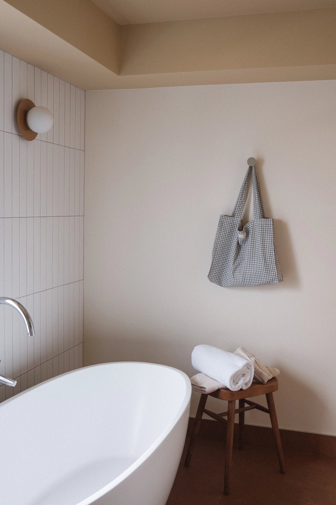 Farmstand Gingham Organic Cotton Tote Bag - 4 Shades