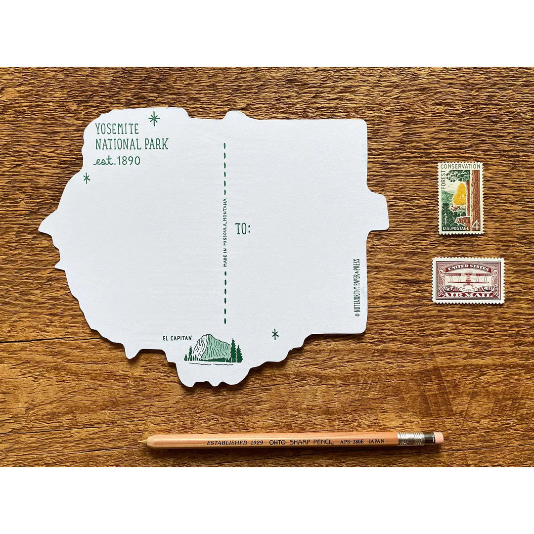 National Parks Die Cut Map Postcards - 11 Parks